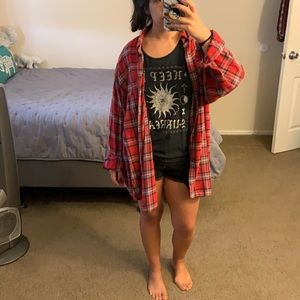 Croft & Barrow long Sleeved Button Up Red Flannel